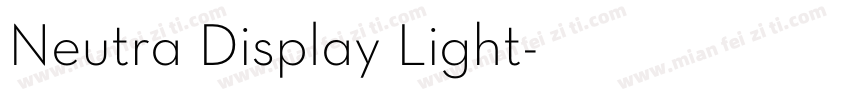 Neutra Display Light字体转换